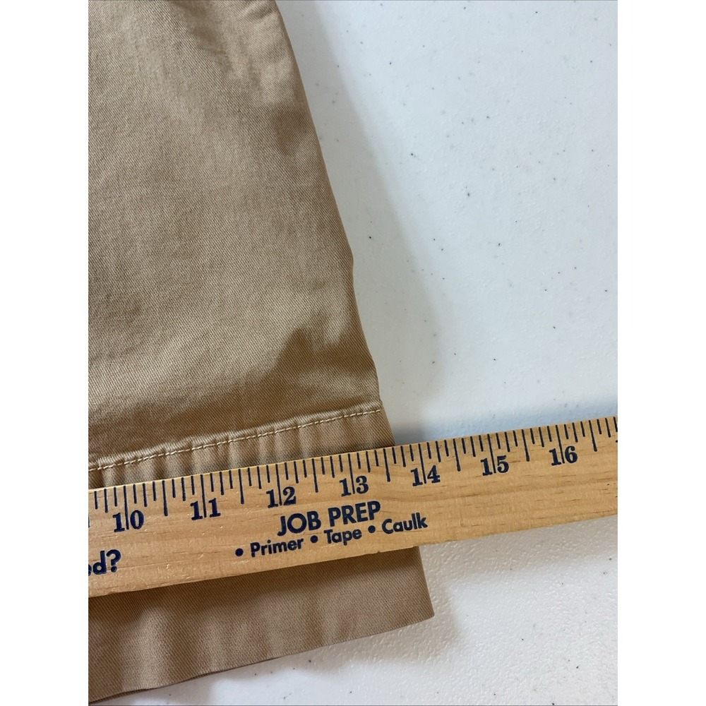 Maeve by Anthropologie Wide-Leg Pleated Pants in Khaki Tan Cotton Sz 4 Casual - Picture 9 of 10